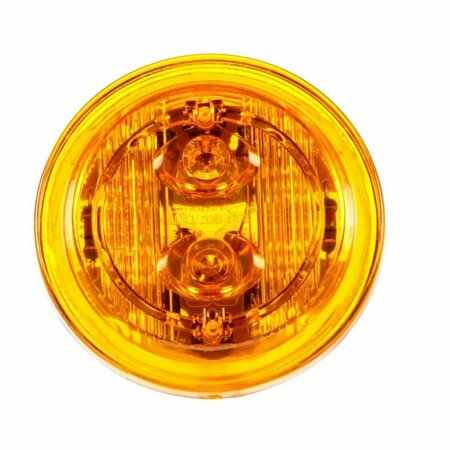 TRUCK-LITE Low Profile, Led, Yellow Round, 6 Diode, Marker Clearance Light, Pc, Pl-10, 12V 30285Y3